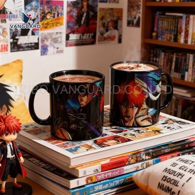 Tasse noire de 20 oz avec des motifs en aluminium