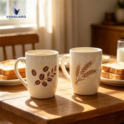 Tasse en forme de ventre en couleur à deux tons