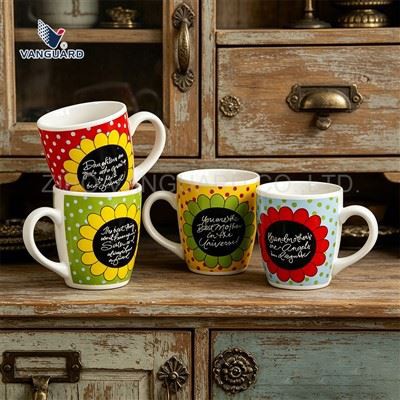 Grandes tasses en céramique avec impression